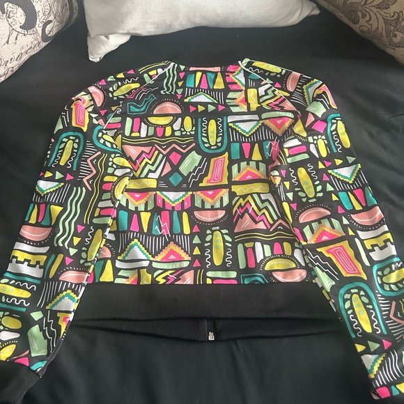 Adidas Girls Full Zip Track Jacket, Multicolored (M, 10-12) - Picture 3 of 3